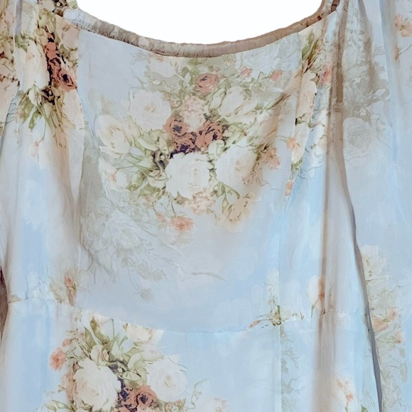 Baltic Born Giselle‎ Maxi Dress Vintage Blue Floral GIS-DR-42592 NWT Large - Picture 5 of 15